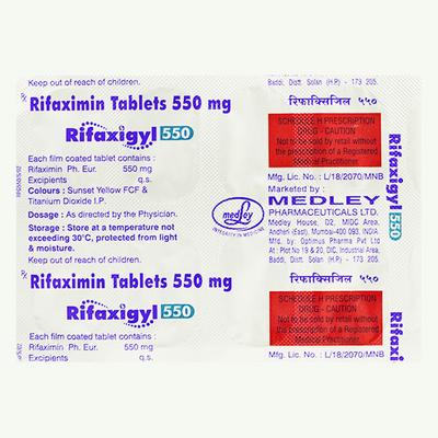 Rifaxigyl 550mg Tablet 10'S - Bacterial Infections-OAB