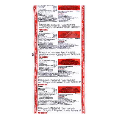 FORECOX TABLET 6'S - Tuberculosis (Tb)-Ant