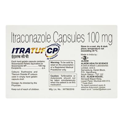 ITRATUF CP 100mg Capsule 30's - Fungal Infections-Anf