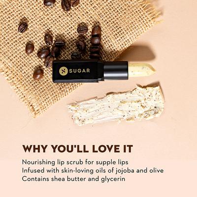 SUGAR Cosmetics Coffee Culture Lip Scrub 3.5 gm - Lipsticks