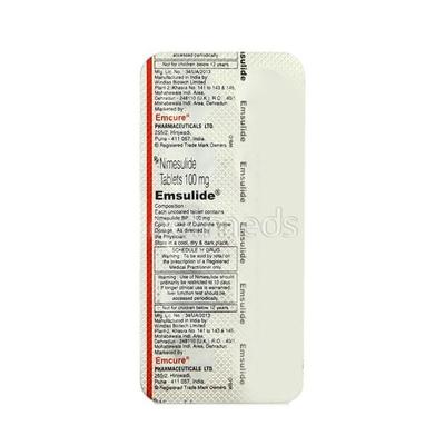 Emsulide Tablet 10'S - Pain relief-Nsa