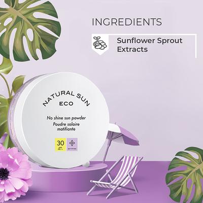 The Face Shop Naturalsun Eco No Shine Sun Powder SPF 30 PA++ Mattifying 13gm - Face Sunscreen