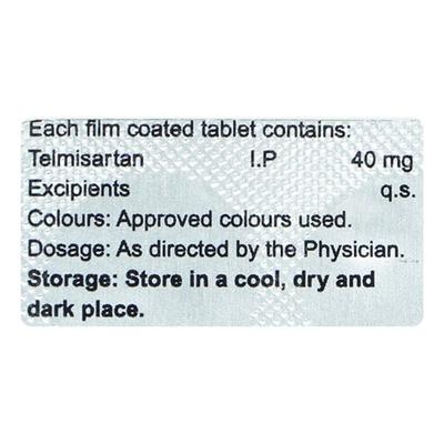 TELVO 40mg Tablet 10's - Hypertension-Ang