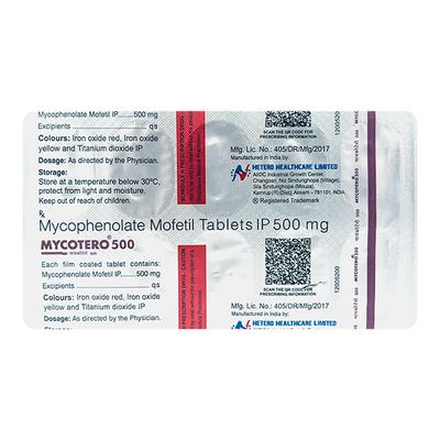 MYCOTERO 500 Tablet 10's - Auto Immune Disease-Imm
