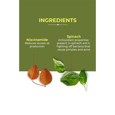 Organic Harvest Organic Face Toner with Spinach and Niacinamide Acne 100ml - Toners