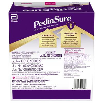 Pediasure Scientifically Designed Nutrition Drink Refill - Vanilla Flavour 1.9 kg - Kids Nutrition