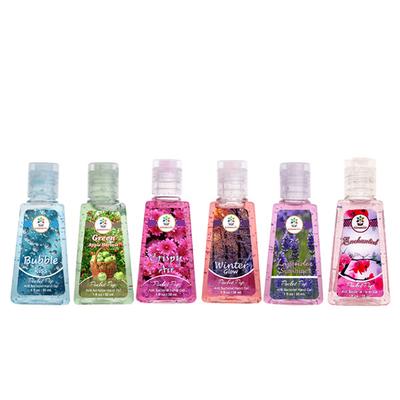Bloomsberry Hand Sanitizer Combo Pack 30 ml (Bubble Kiss + Crispy Air + Enchanted + Winter Glow + Green Apple + Lavendar) - Hand Sanitizer
