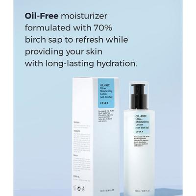 COSRX OIL-FREE Ultra Moisturizing Lotion (with Birch Sap) 100 ml - Face Moisturizers