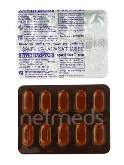 Analiv 500mg Tablet 10'S - Liver Disease