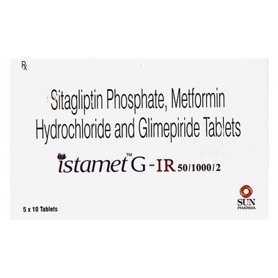 ISTAMET G IR 50/1000/2 Tablet 10's - Diabetes-Ant