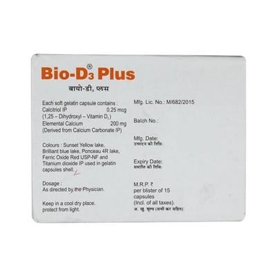 BIO D3 Plus Capsule 15'S - Osteoporosis-Age
