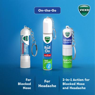 Vicks Roll On For Headaches 8 ml - Roll-On/Patch