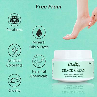 Globus Naturals Crack Cream (Pack of 2) 100 gm - Foot Creams & Lotions