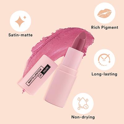 SUGAR POP Matte Lipstick - 01 Taupe 4.2 gm - Lipsticks