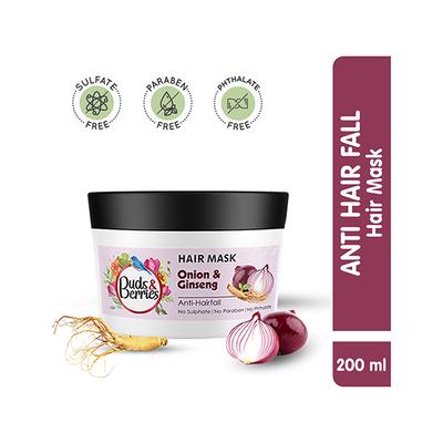 Buds & Berries Red Onion & Ginseng Hair Masks 200 ml - Hair Masks & Packs