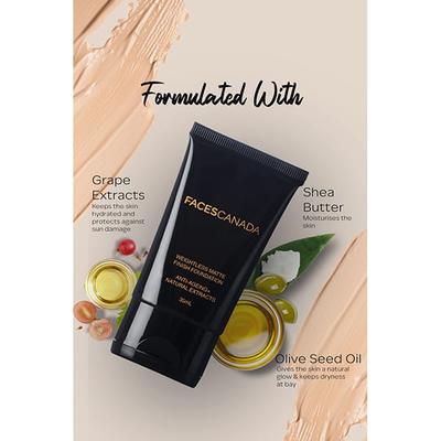 Faces Canada Weightless Matte Finish Foundation Natural 02 35 Ml - Foundation