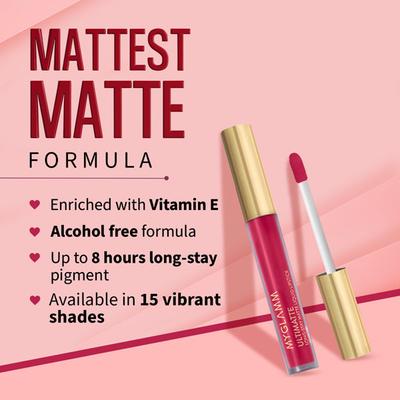 MyGlamm Ultimatte Long Stay Matte Liquid Lipstick-Pink Doll 2.5 ml - Lipsticks