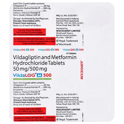 VILDALOG M 500mg Tablet 15's - Diabetes-Ant