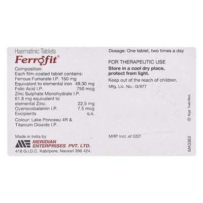 FERROFIT Tablet 30's - Supplements-Vam