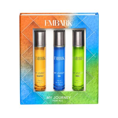 EMBARK My Journey Giftset 15ml - Rajasthan + Goa+ Kerala 45 ml - Perfumes (Edt/Edp)