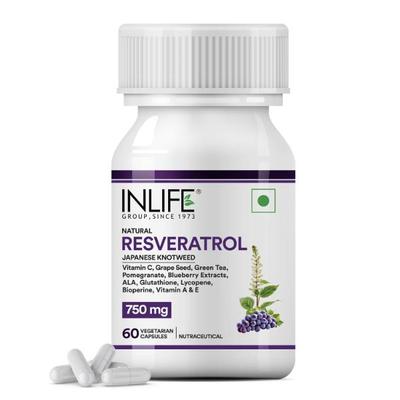 INLIFE Resveratrol 750 mg Veg Capsules 60's - Vital Health