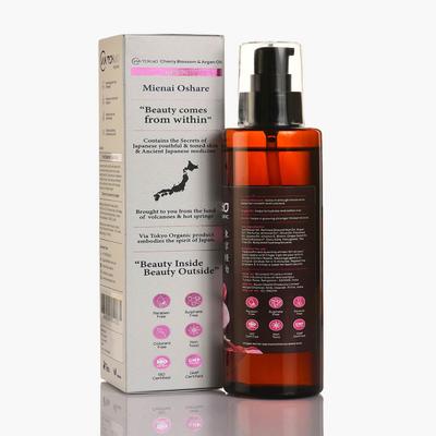 VIA TOKYO ORGANIC Cherry Blossom & Argan Hair Oil, Moisturises & Smoothes, No Sulphates, No Paraben 200 ml - Hair Oils