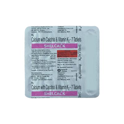 Shelcal K Tablet 15'S - Osteoporosis-Age