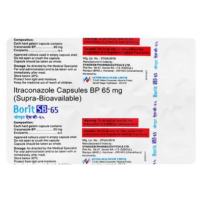 BORIT SB 65 Capsule 10's - Fungal Infections-Anf