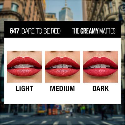 Maybelline New York Color Sensational Creamy Matte Lipstick, 672 Daring Blushed 1's - Lipsticks
