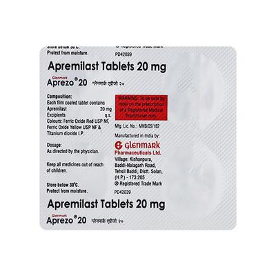 APREZO 20 Tablet 4's - Psoriasis/Seborrhea/Ichthyosis-Pso