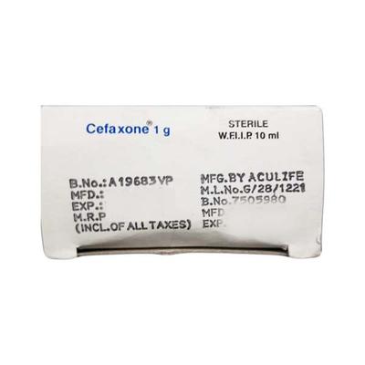 Cefaxone 1gm Injection 1's - Bacterial Infections-Cep