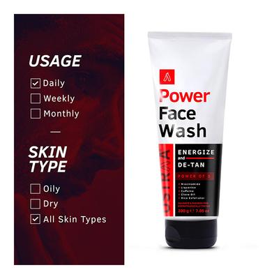 Ustraa Energize and De-Tan Power Face Wash 200 gm - Face Washes