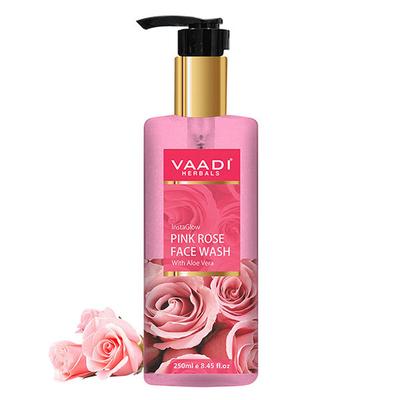 Insta Glow Pink Rose Face wash with Aloe vera extract 250 ml - Face Washes