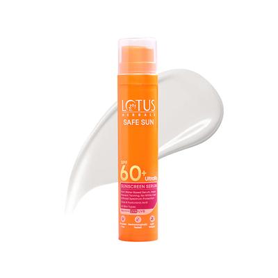 Lotus Herbals UltraRX Sunscreen serum SPF 60+ PA++++, All Skin Types, Dermatologically Tested 50 gm - Body Sunscreen