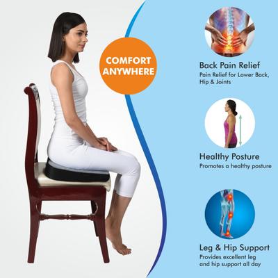 AccuSure PU Foam Coccyx Cushion (Blue) 1's - Abdomen/Neck/Arm/Elbow Supports