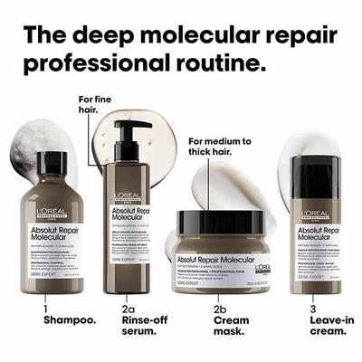 L'Oreal Professionnel Absolut Repair Molecular Deep Repairing Cream Mask For Very Damaged Hair 250 ml - Conditioners