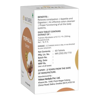 Naturrel Triphala Extract Bowel Care Tablet 50's + Free 10's - Pure Herbs