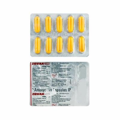 Zovax 500mg Capsule 10'S - Bacterial Infections-Pen