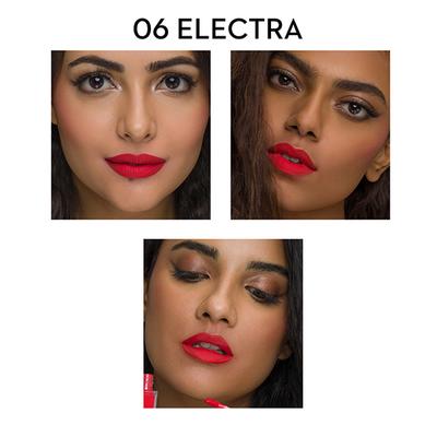 SUGAR Cosmetics Mettle Liquid Lipstick - 06 Electra (Orange with hints of red) 7 gm - Liquid Lipsticks