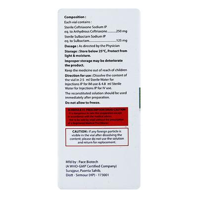 OMISAFE PLUS 375mg Injection 1's - Bacterial Infections-Cep