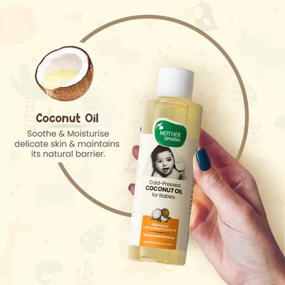 Mother Sparsh Cold-Pressed Coconut Oil for Babies 200 ml - Creams, Lotions & Oils