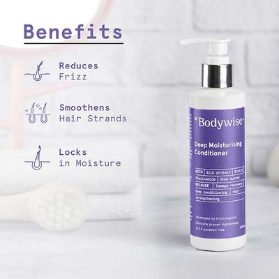 Be Bodywise Hair Conditioner Infused With Shea Butter, Biotin & Silk Protein 200 ml - Conditioners