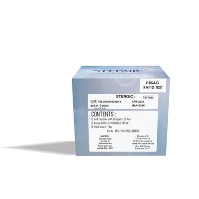 STERGIC HBSAG Rapid Test 1's - Test Strips & Lancets