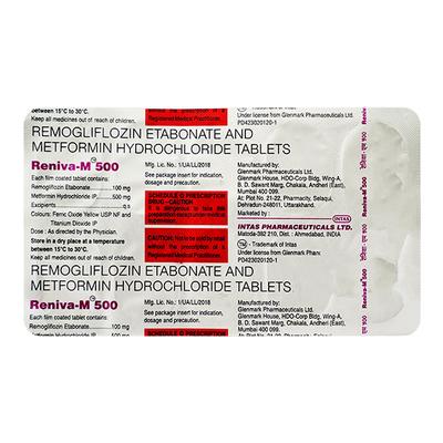 RENIVA M 500 Tablet 10's - Diabetes-Ant