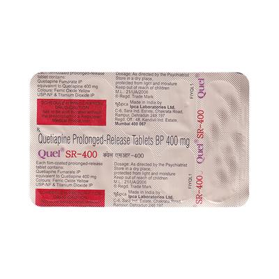 Quel SR 400mg Tablet 10'S - Psychosis-Ans