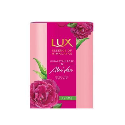Lux Essence Of Himalayas Rose & Aloe Vera Exfoliating Soap (Pack Of 5's x 125 g) - Soaps