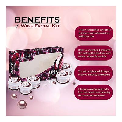 Aryanveda Spa Facial Kit - Wine 210 gm - Facial Kits