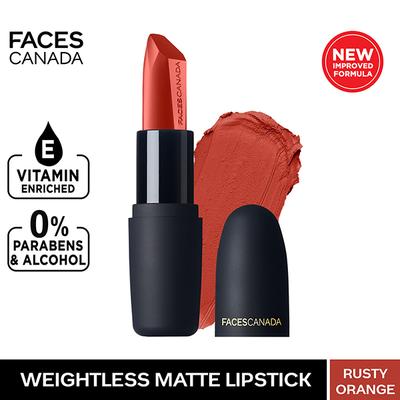 Faces Canada Weightless Matte Lipstick - Rusty Orange 26 (Coral), 4.5gm - Lipsticks