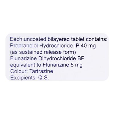 Provanol Plus 5mg Tablet 10'S - Migraine
