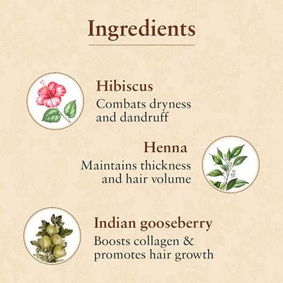 Just Herbs Ayurvedic Javakusum Hair Oil with Hibiscus, Henna and Indian Gooseberry Prewash Deep Conditioning All Hair Types 200ml - Hair Oils